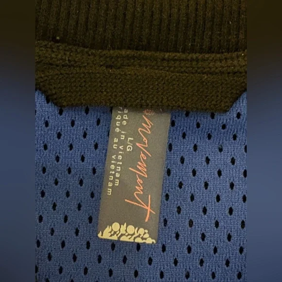 FP Movement by Free People Black and Blue Mens Zip Up Sweater Large